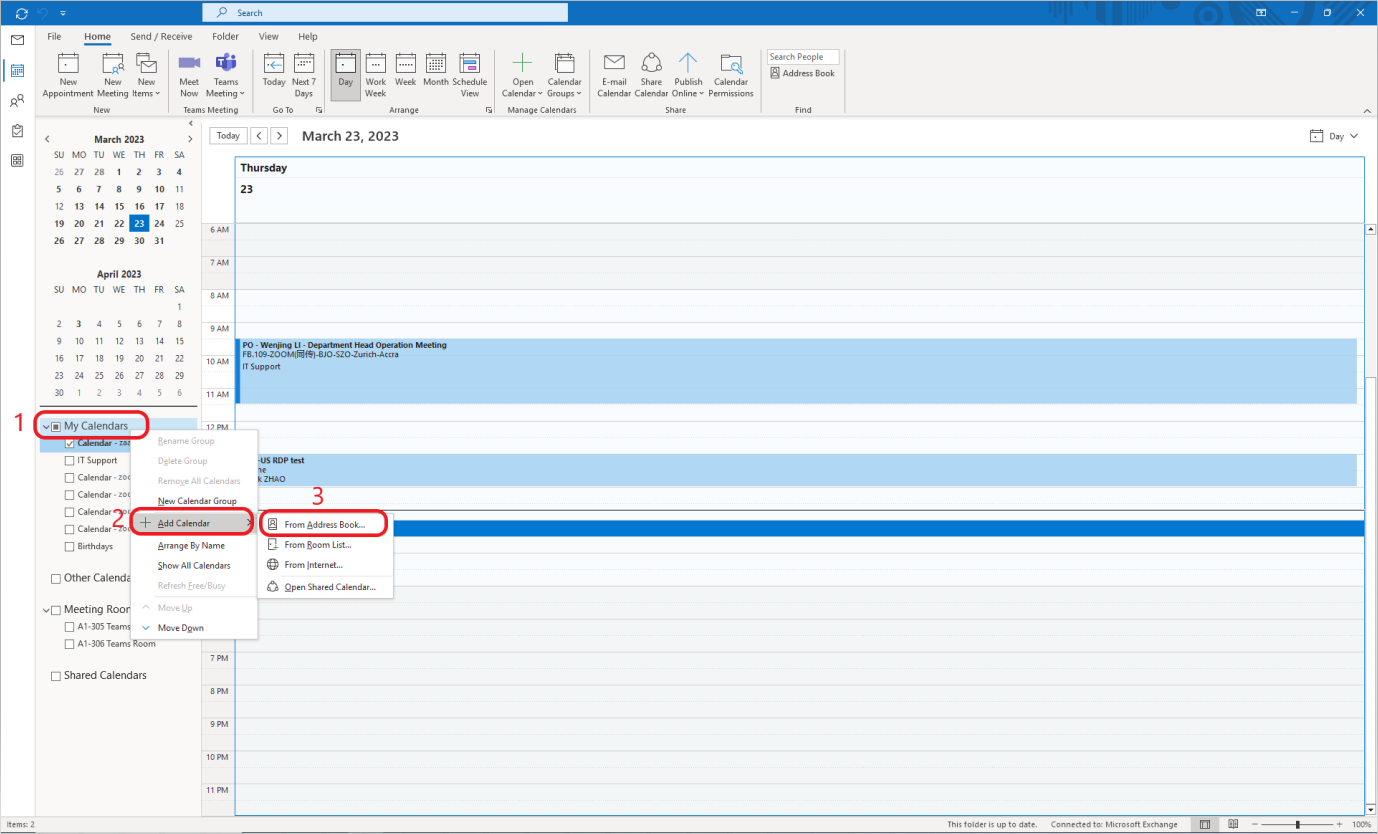 How To Share Calendar Permissions For Outlook On Windows EN